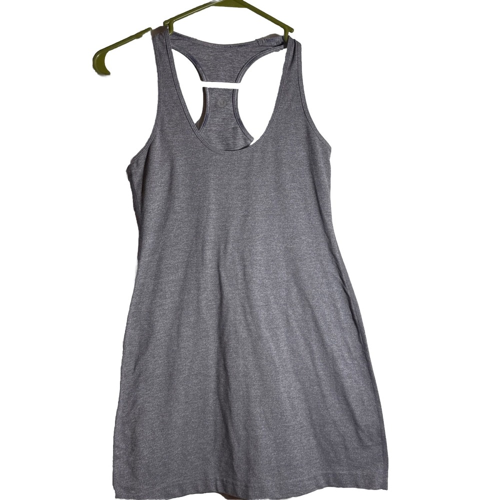LULULEMON Cool Racerback Women's Gray Heathered Top Tank Sz 4-6‎